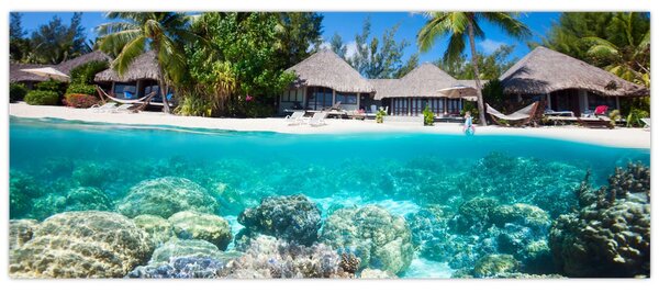 Slika plaže na tropskom otoku (120x50 cm)