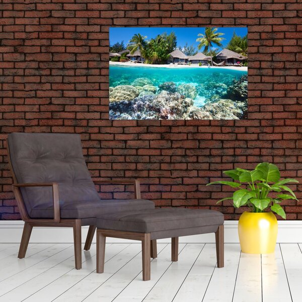 Slika plaže na tropskom otoku (90x60 cm)