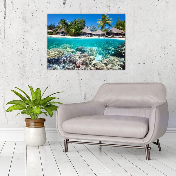 Slika plaže na tropskom otoku (70x50 cm)