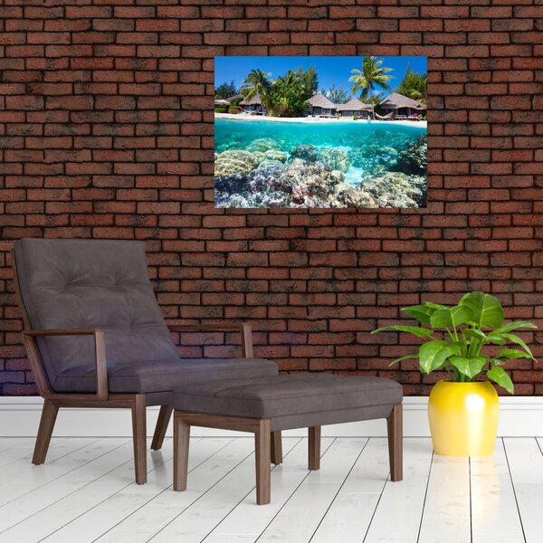 Slika plaže na tropskom otoku (70x50 cm)