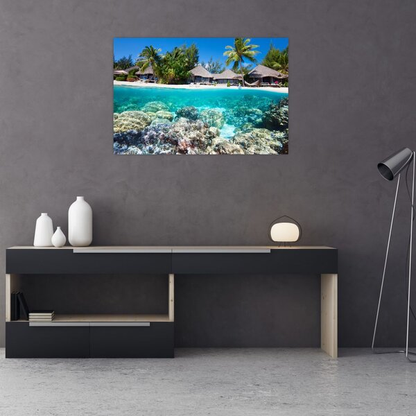 Slika plaže na tropskom otoku (90x60 cm)