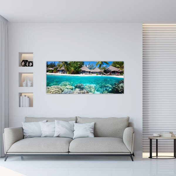 Slika plaže na tropskom otoku (120x50 cm)