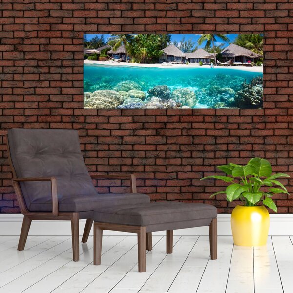 Slika plaže na tropskom otoku (120x50 cm)