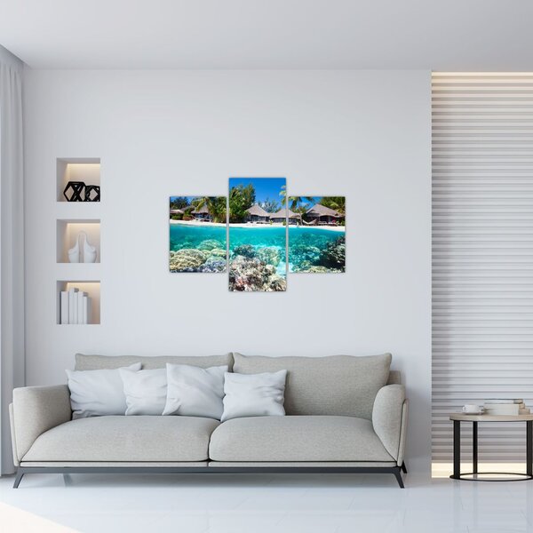 Slika plaže na tropskom otoku (90x60 cm)