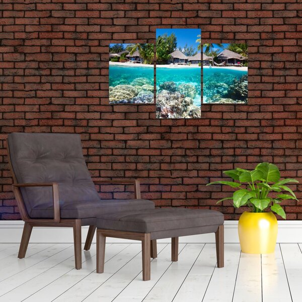 Slika plaže na tropskom otoku (90x60 cm)