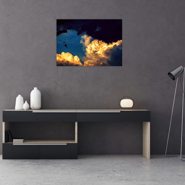 Slika padobranca u oblacima (70x50 cm)