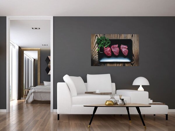 Slika mesa na tanjuru (90x60 cm)