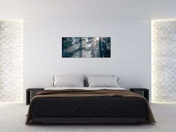 Slika drveća sa sunčevim zracima (120x50 cm)