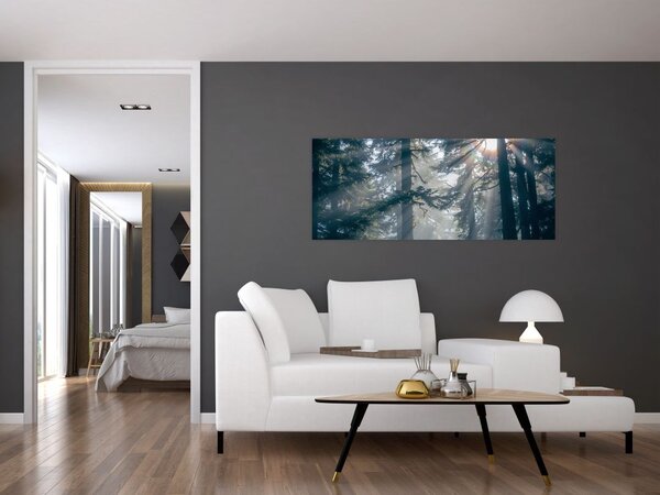 Slika drveća sa sunčevim zracima (120x50 cm)