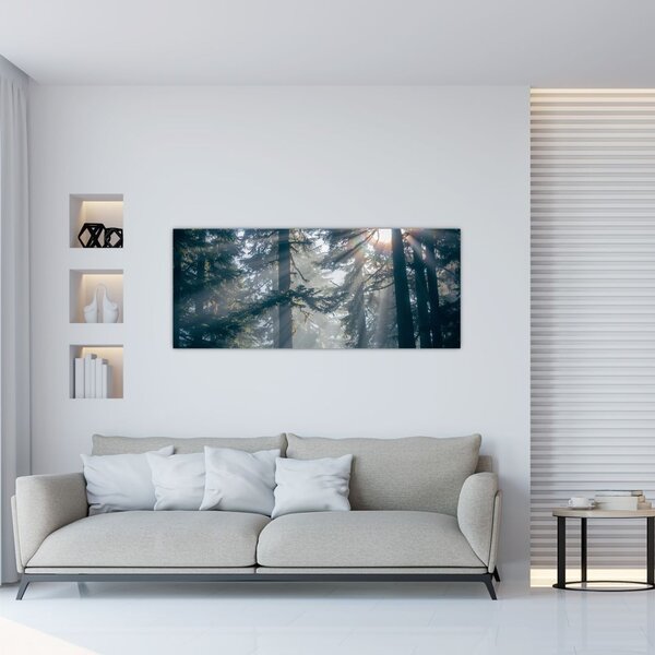 Slika drveća sa sunčevim zracima (120x50 cm)