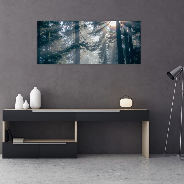 Slika drveća sa sunčevim zracima (120x50 cm)