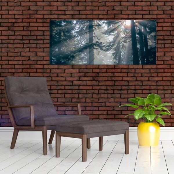 Slika drveća sa sunčevim zracima (120x50 cm)