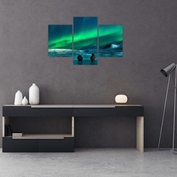 Slika ljudi pri polarnoj svijetolosti (90x60 cm)