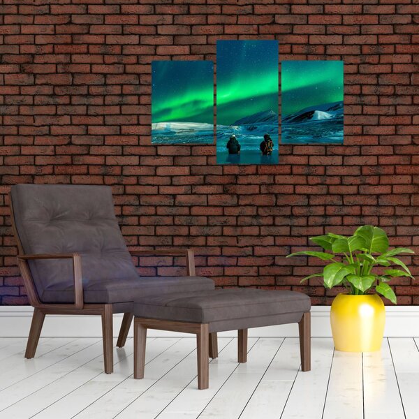 Slika ljudi pri polarnoj svijetolosti (90x60 cm)