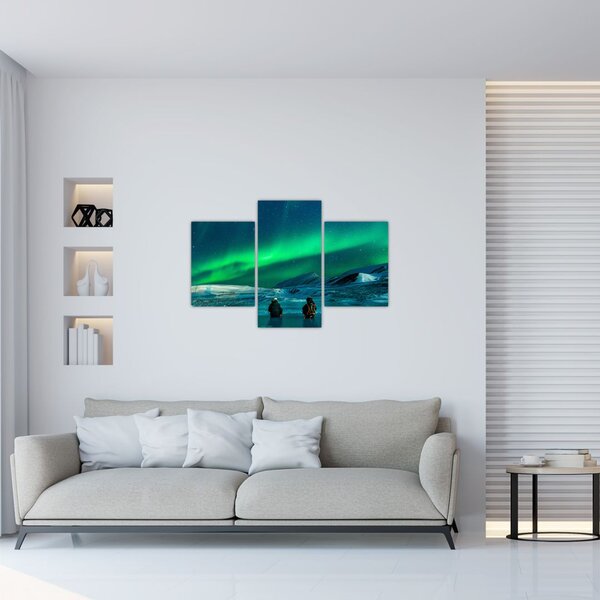 Slika ljudi pri polarnoj svijetolosti (90x60 cm)