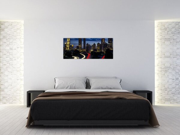 Slika noćnog grada (120x50 cm)