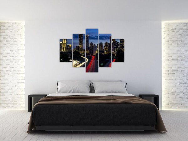 Slika noćnog grada (150x105 cm)