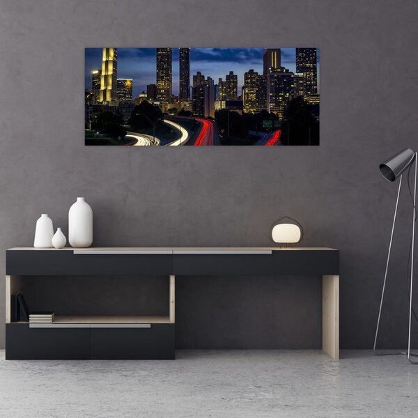 Slika noćnog grada (120x50 cm)