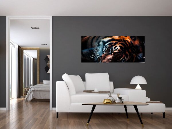 Slika ležećeg tigra (120x50 cm)