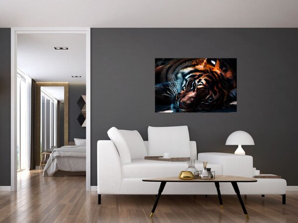 Slika ležećeg tigra (90x60 cm)