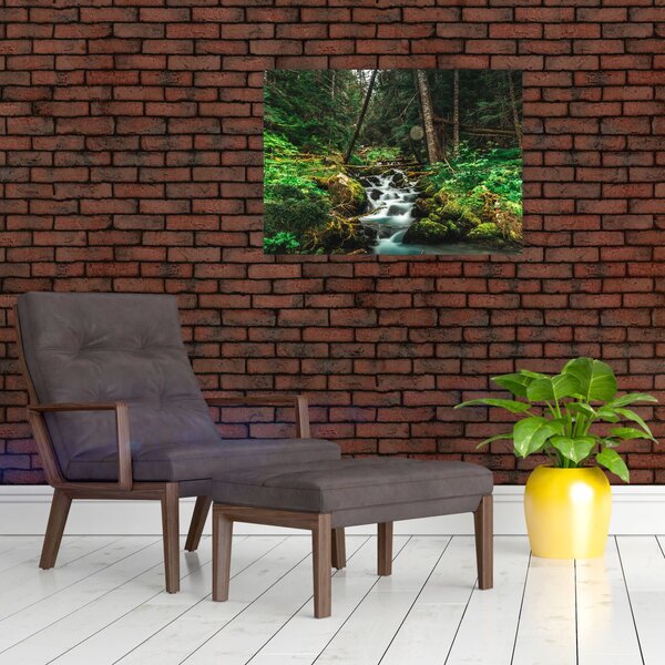 Slika potoka u šumi (70x50 cm)