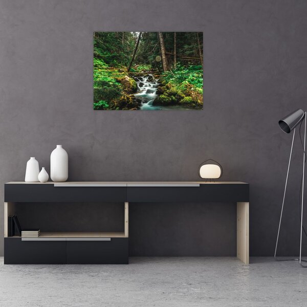 Slika potoka u šumi (70x50 cm)