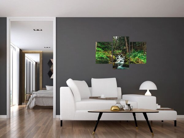 Slika potoka u šumi (90x60 cm)