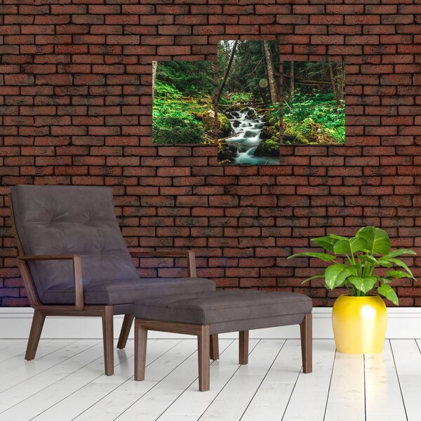 Slika potoka u šumi (90x60 cm)