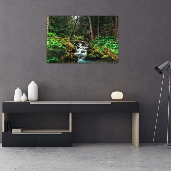 Slika potoka u šumi (90x60 cm)
