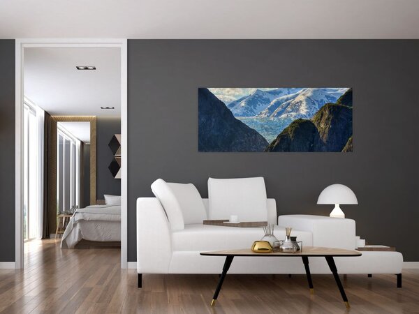 Slika krajolika s planinama (120x50 cm)