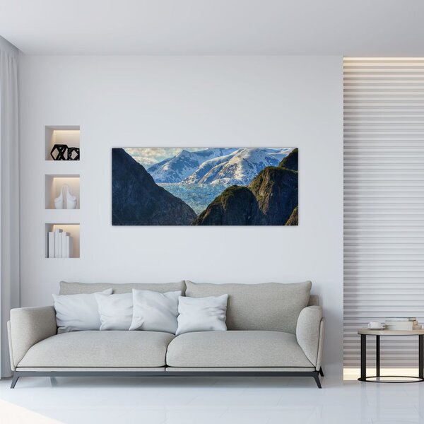 Slika krajolika s planinama (120x50 cm)