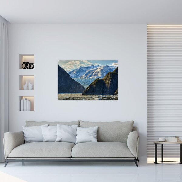 Slika krajolika s planinama (90x60 cm)