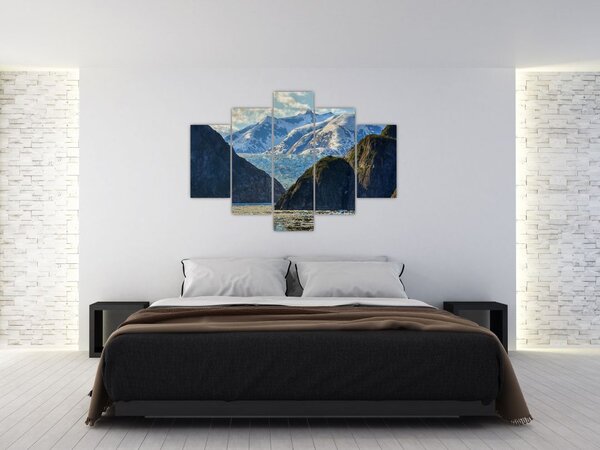 Slika krajolika s planinama (150x105 cm)