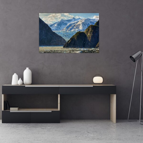 Slika krajolika s planinama (90x60 cm)