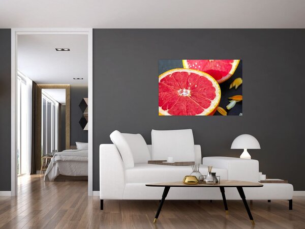 Slika narezanih grejpova (90x60 cm)
