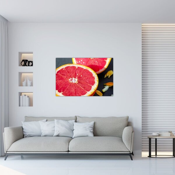 Slika narezanih grejpova (90x60 cm)