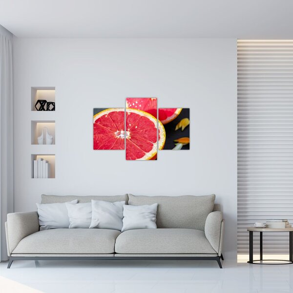 Slika narezanih grejpova (90x60 cm)