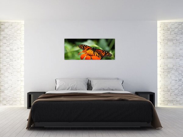 Slika leptira na cvijetu (120x50 cm)