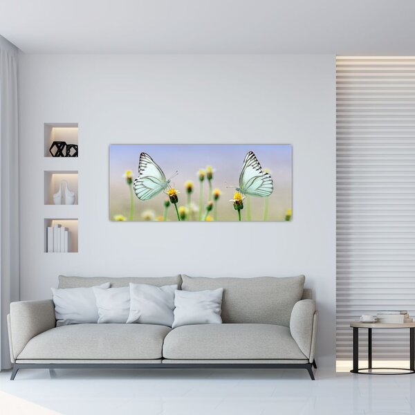 Slika leptira na cvijetu (120x50 cm)