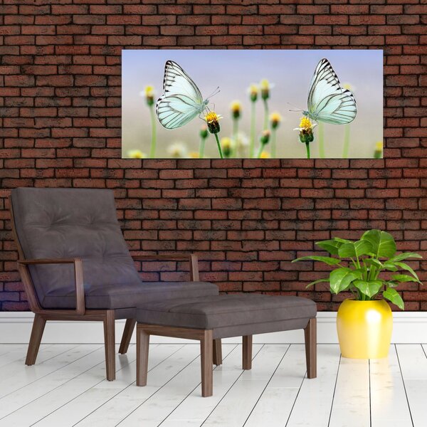 Slika leptira na cvijetu (120x50 cm)