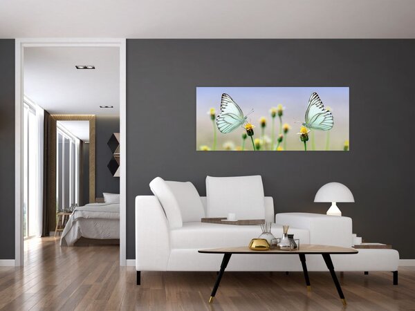 Slika leptira na cvijetu (120x50 cm)
