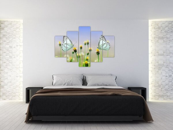 Slika leptira na cvijetu (150x105 cm)