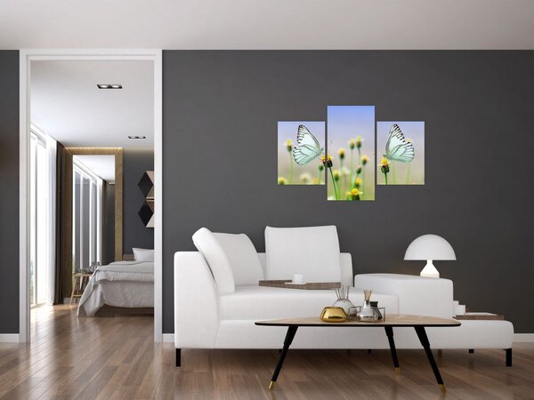 Slika leptira na cvijetu (90x60 cm)
