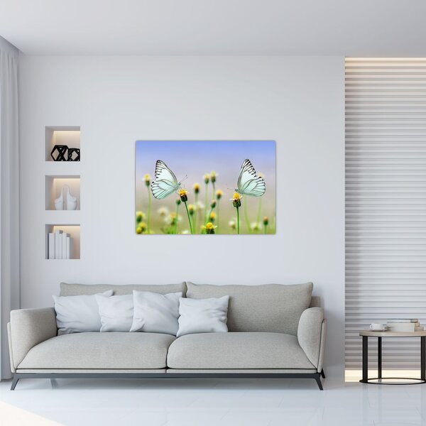 Slika leptira na cvijetu (90x60 cm)