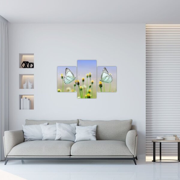 Slika leptira na cvijetu (90x60 cm)