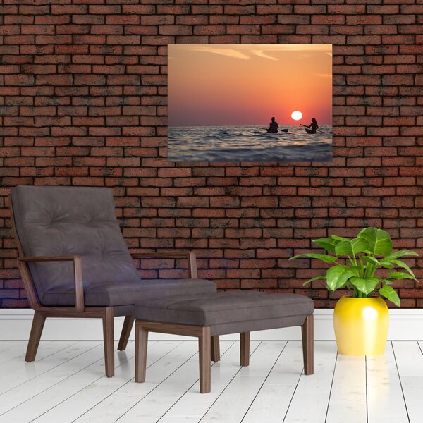 Slika kanuista pri zalasku sunca (70x50 cm)