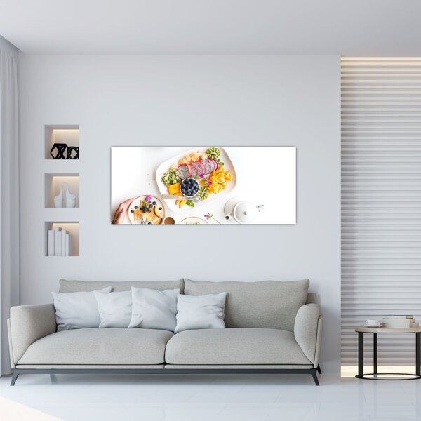 Slika tanjura s voćem na stolu (120x50 cm)