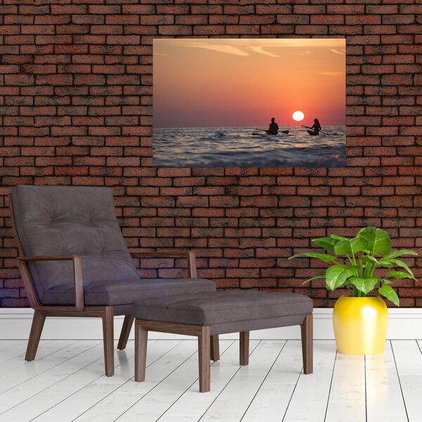 Slika kanuista pri zalasku sunca (90x60 cm)