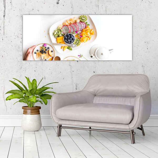 Slika tanjura s voćem na stolu (120x50 cm)