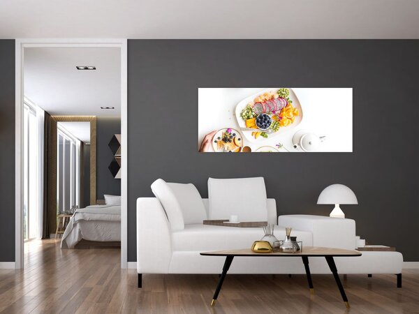 Slika tanjura s voćem na stolu (120x50 cm)